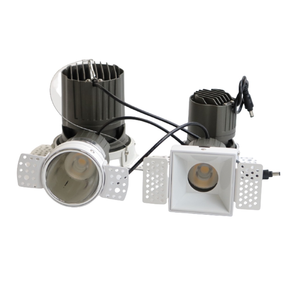 IP65 Deep Series UGR&lt;10 Rundes quadratisches LED-COB-Downlight 15D-38D Abstrahlwinkel einstellbares Downlight