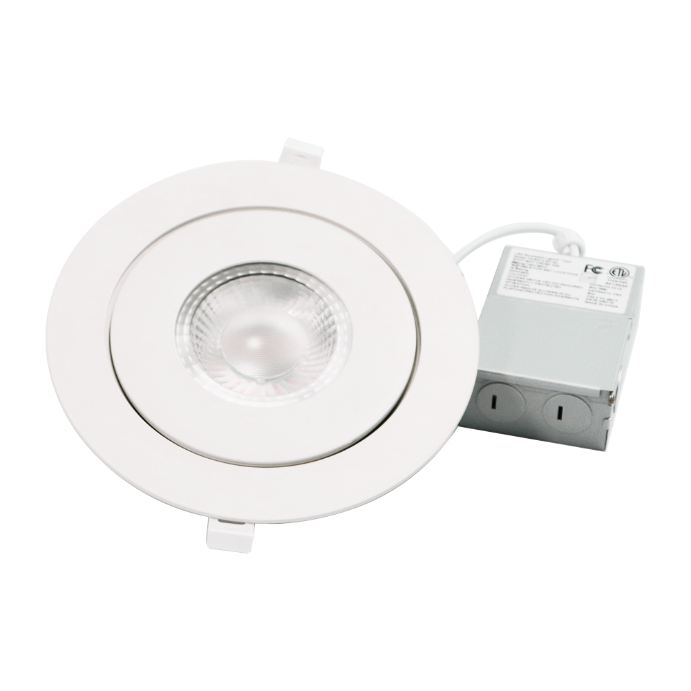 360-Grad-Drehung, 15,2 cm (6 Zoll), 12 W LED-Gimbal-Downlight, 1300 lm, dimmbar, für nasse Standorte, 3CCT, Farbwechsel