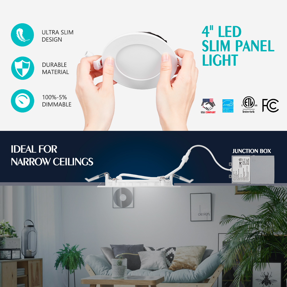 YG ETL Potlight IP54 6 Zoll 12 Watt 3CCT 5CCT Einfarbige LED-Einbau-Downlights für den Wohnbereich für nasse Standorte