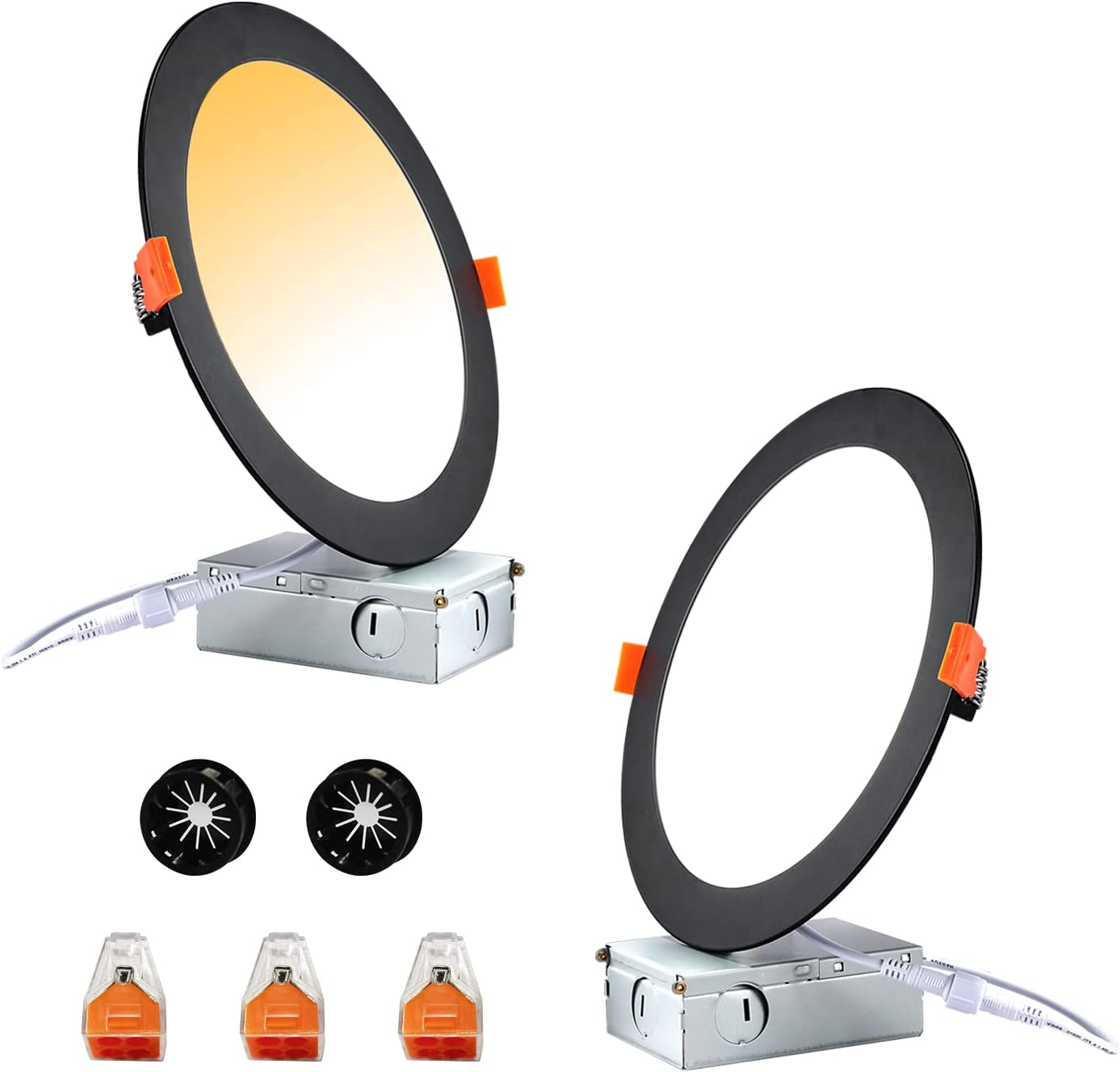 YG ETL/ES/FCC-gelistete AC120V 8 Zoll 18 Watt 3CCT LED-Einbau-Downlights mit schmalem Panel für den Innenbereich für feuchte Standorte