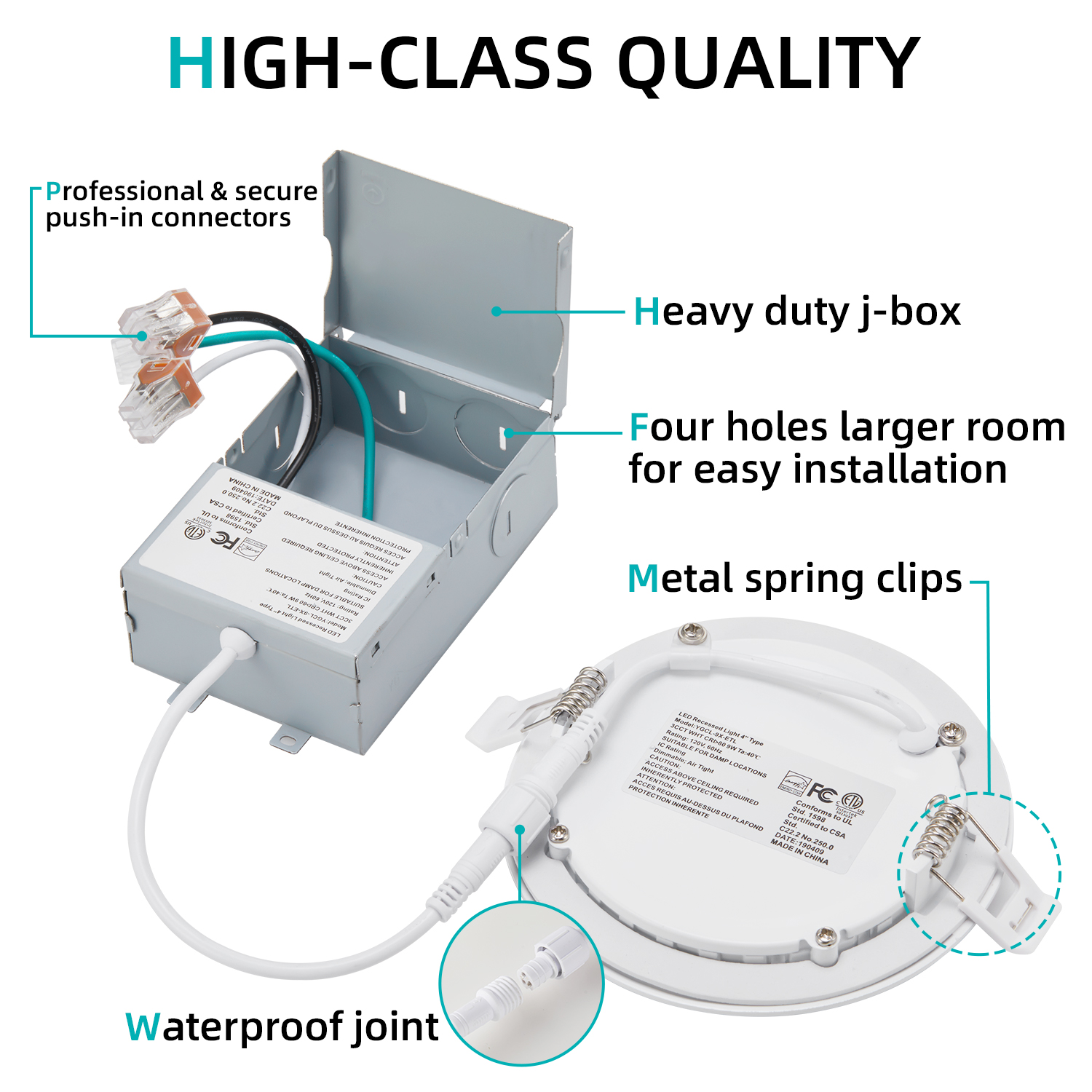 YG ETL Energy Star gelistetes Potlight 540LM 3 Zoll 6 Watt 3000k/4000k/5000k/6000k/3CCT/5CCT LED-Einbau-Downlights