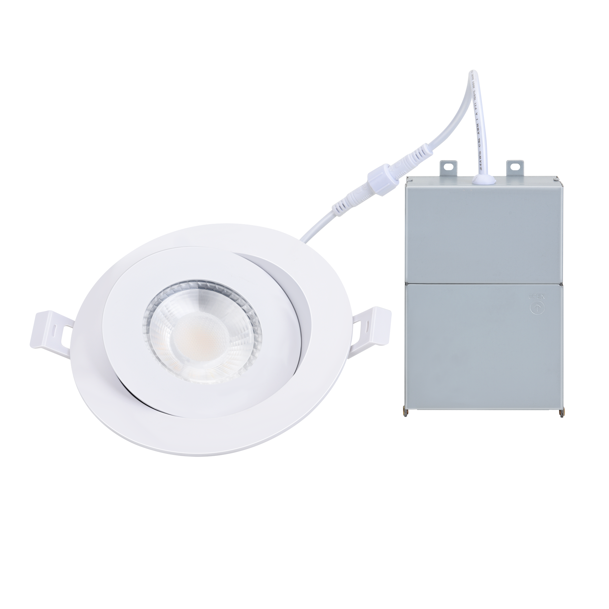 4' 9W LED-Augapfel-Einbauleuchte mit Gimbal-Einbauleuchte, 3CCT, IP54, Nassstandort, 900LM, dimmbar, ETL-Energy-Star-zertifiziert