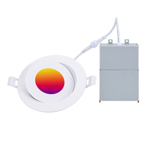 4-Zoll-WIFI-RGBCW-WET-LED-Einbau-Gimbal-Downlights mit Anschlussdose, dimmbare IC-zertifizierte Deckenbeleuchtung, ETL-Energy-Star-gelistet 