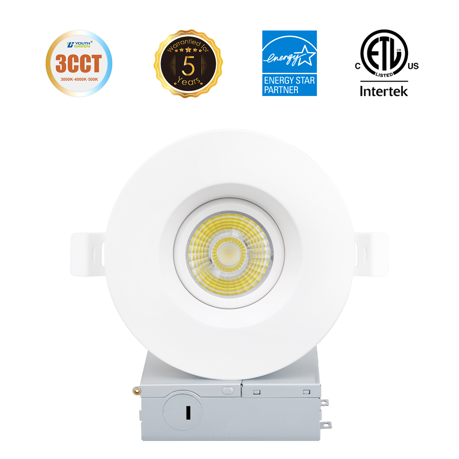 3-Zoll-LED-Gimbal-Downlights mit Regression