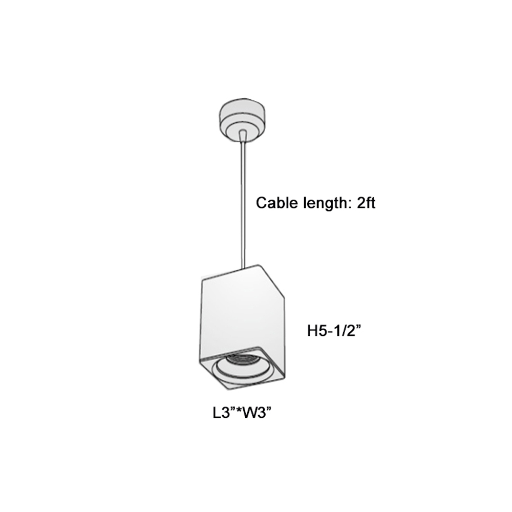 Master C IP65-Serie, AC120–277 V, oberflächenmontiertes LED-COB-Downlight, 8 W–40 W, zylindrisches Hänge-Downlight