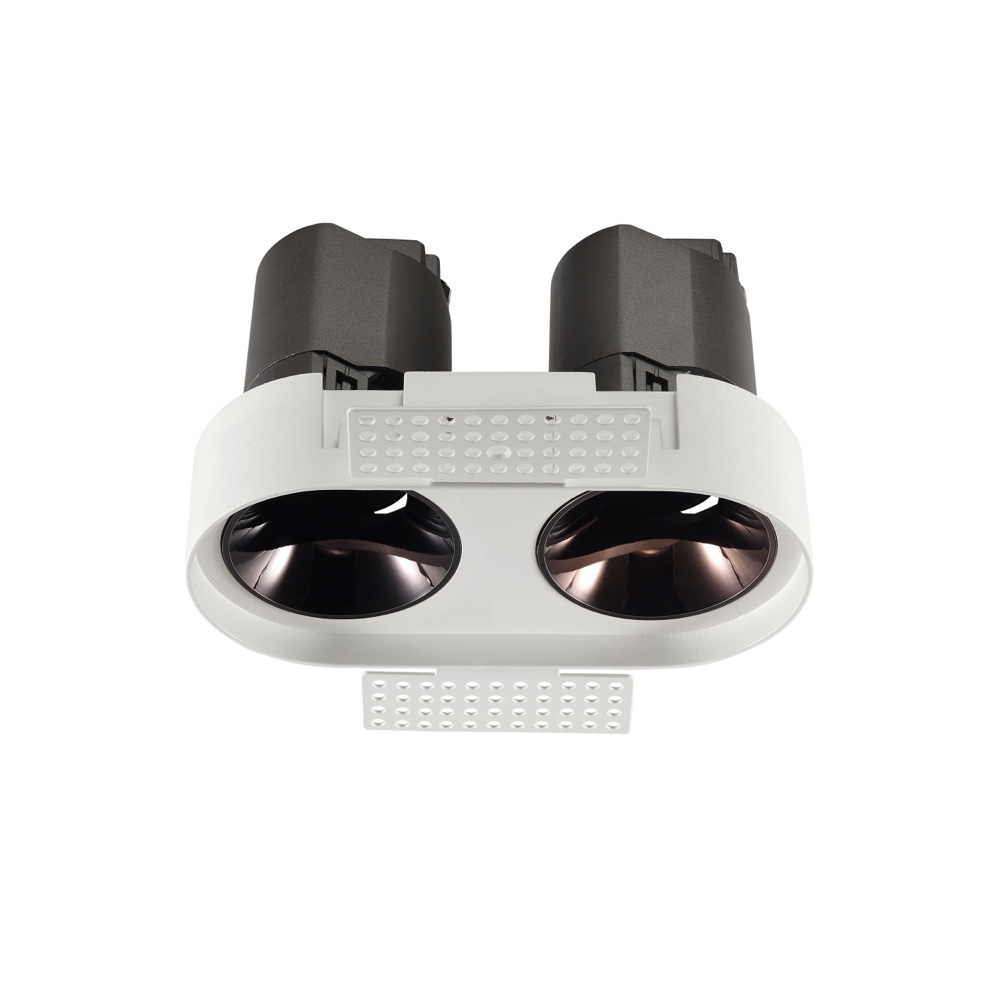 Twins LED-Einbaustrahler, modernes Downlight für den Innenbereich, Deckenstrahler, Wabennetz, blendfrei, AC120–277 V, für Wohnzimmer