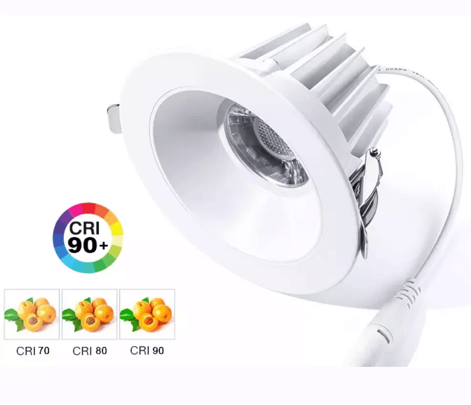 Aluminium 3CCT Abstimmbares 2'' 4'' LED-Einbau-Downlight, rund, quadratisch, dimmbar, blendfreie Decke, kommerzielles LED-COB-Downlight mit 5 Jahren Garantie 