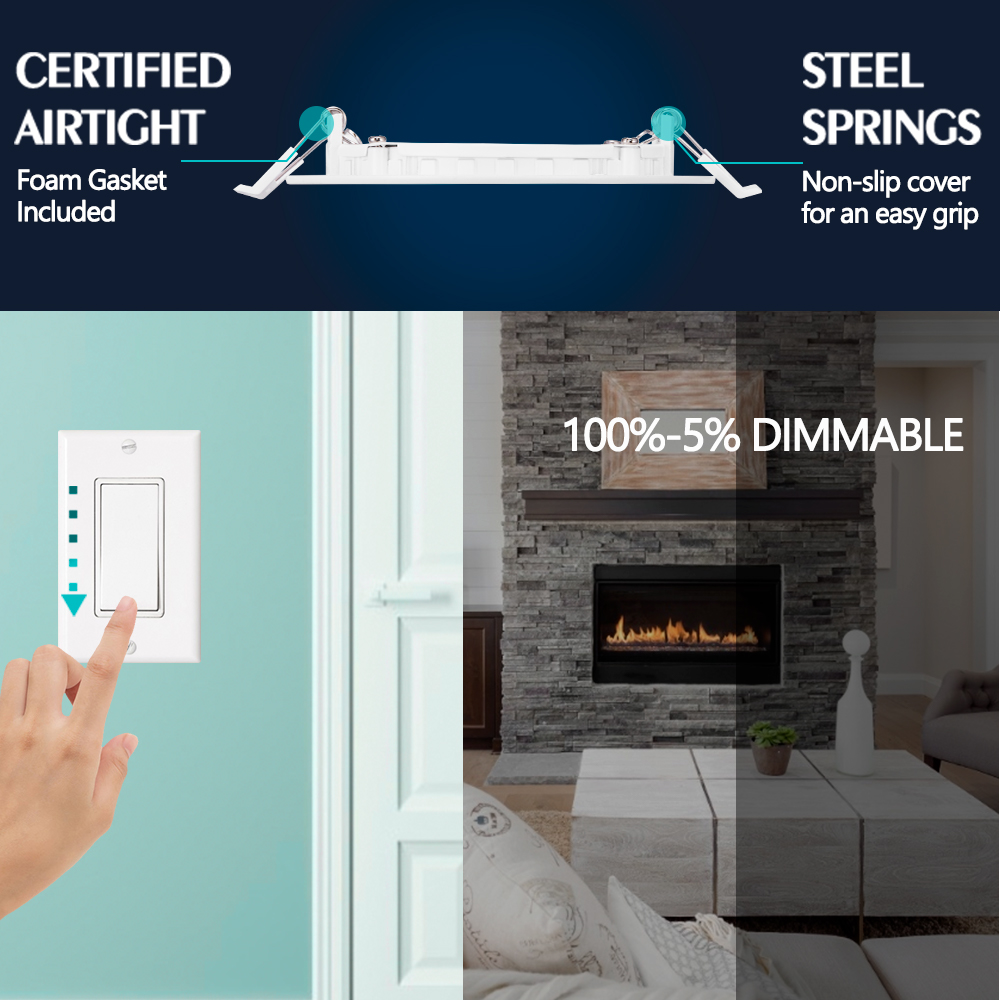 Jugendgrünes 4-Zoll-9-W-Einzelfarben-3CCT-5CCT-Einbau-Downlight mit blendfreiem, flackerfreiem, schlankem Design und ETL-Energy-Star-Zertifikat