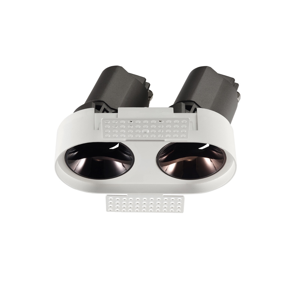 Twins LED-Einbaustrahler, modernes Downlight für den Innenbereich, Deckenstrahler, Wabennetz, blendfrei, AC120–277 V, für Wohnzimmer