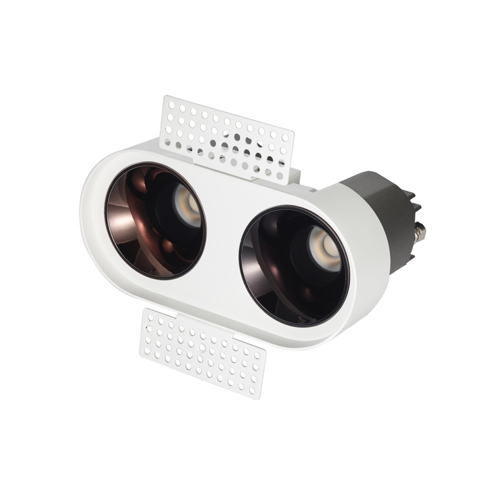 Twins LED-Einbaustrahler, modernes Downlight für den Innenbereich, Deckenstrahler, Wabennetz, blendfrei, AC120–277 V, für Wohnzimmer